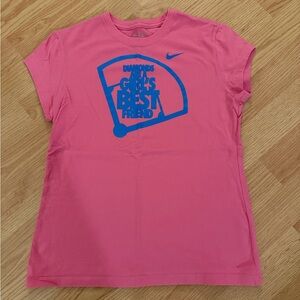 Nike Kids Pink and Blue Graphic Tee